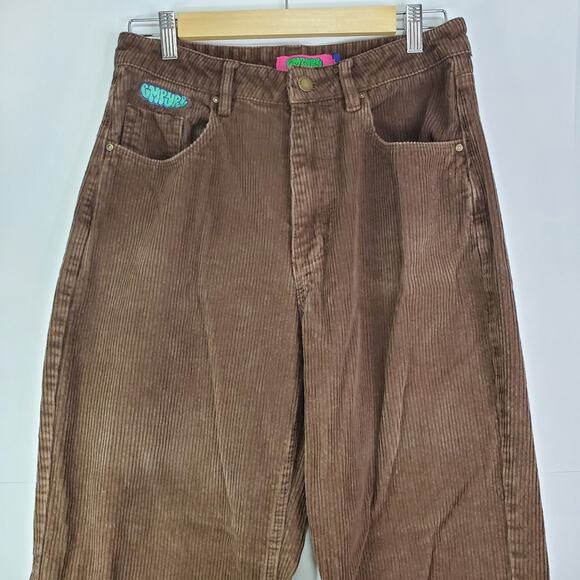 Empyre Tori Pants Women size 5 Brown Corduroy Baggy Streetwear 90s Y2K Skate - Picture 6 of 14